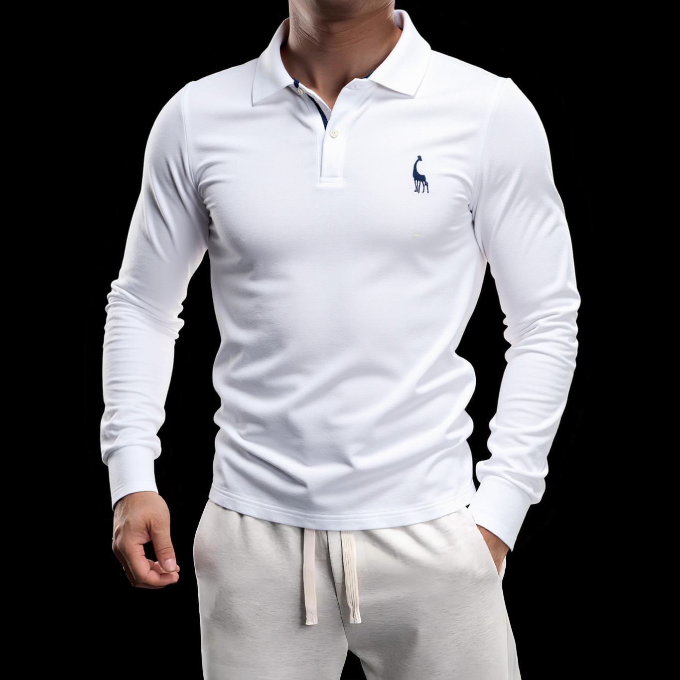 Embroidery Premium - AIOPESON Premium Solid Color Polo Men