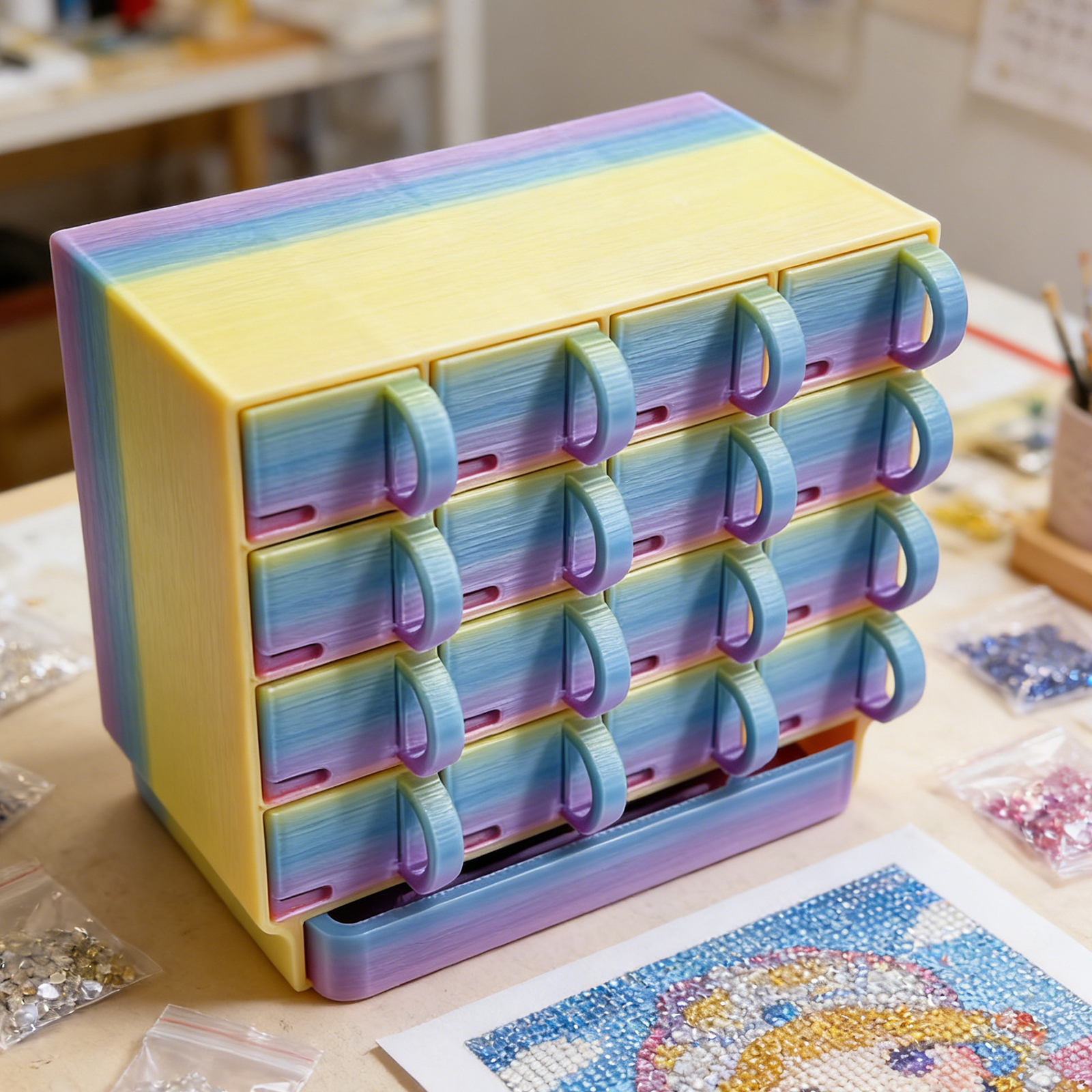 Embroidery Painting - Portable Container Diamond Painting Plastic Storage