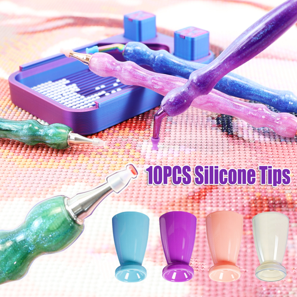 Embroidery Needle Pen - 10PCS Mini Silicone Tips For Diamond