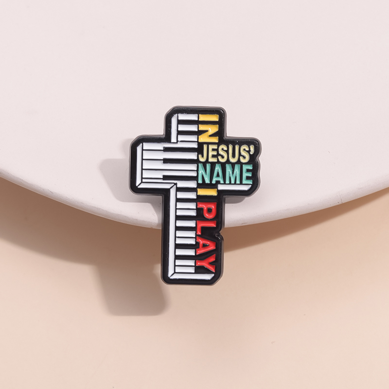 Embroidery Letter M - In Jesus Name I Play Enamel
