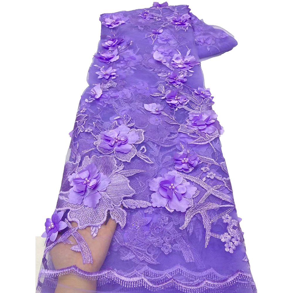 Embroidery Jersey - French Tulle Beads Lace Fabric African