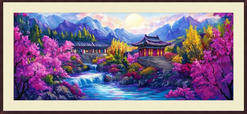 Embroidery X Stitch - 14CT Scenery Printed Kit Cross Stitch