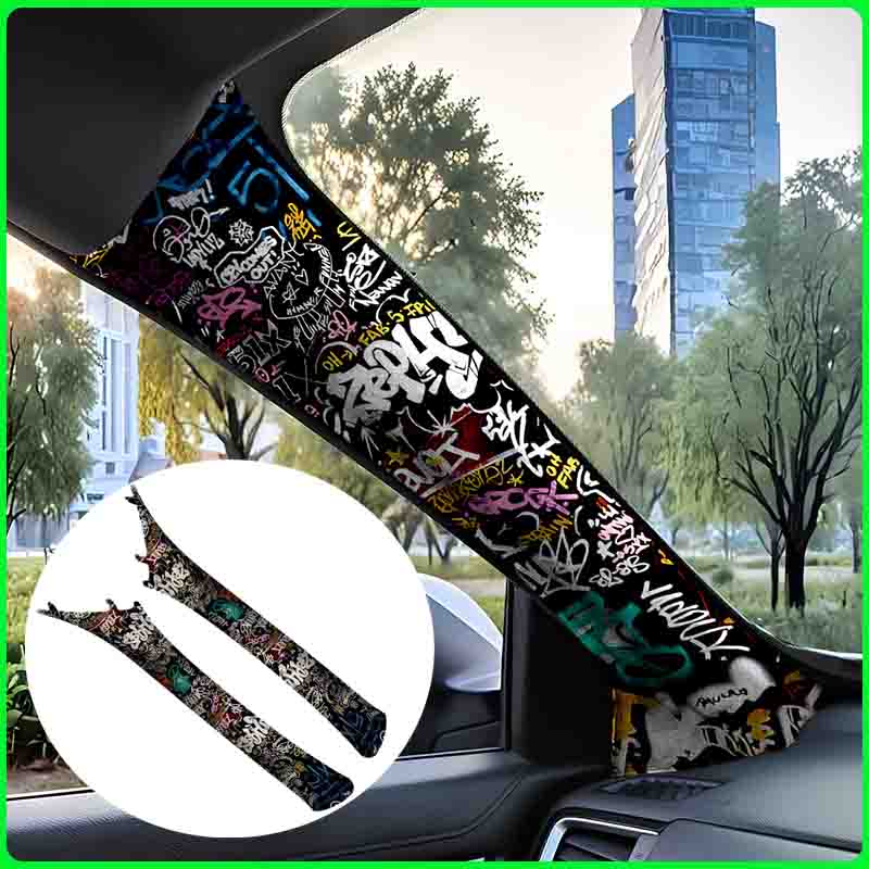 Embroidery Hub - Graffiti Pattern Car Interior Wrap Satin