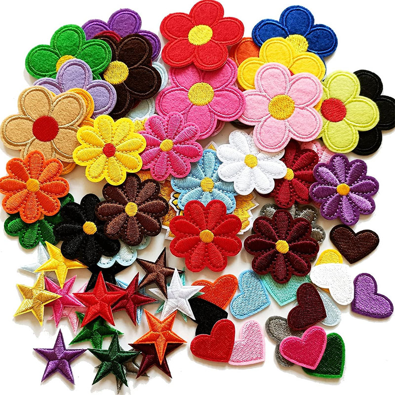 2-10Pcs Flower Iron on Patches - Embroidery Daisy Flower incelemesi ve fiyatı
