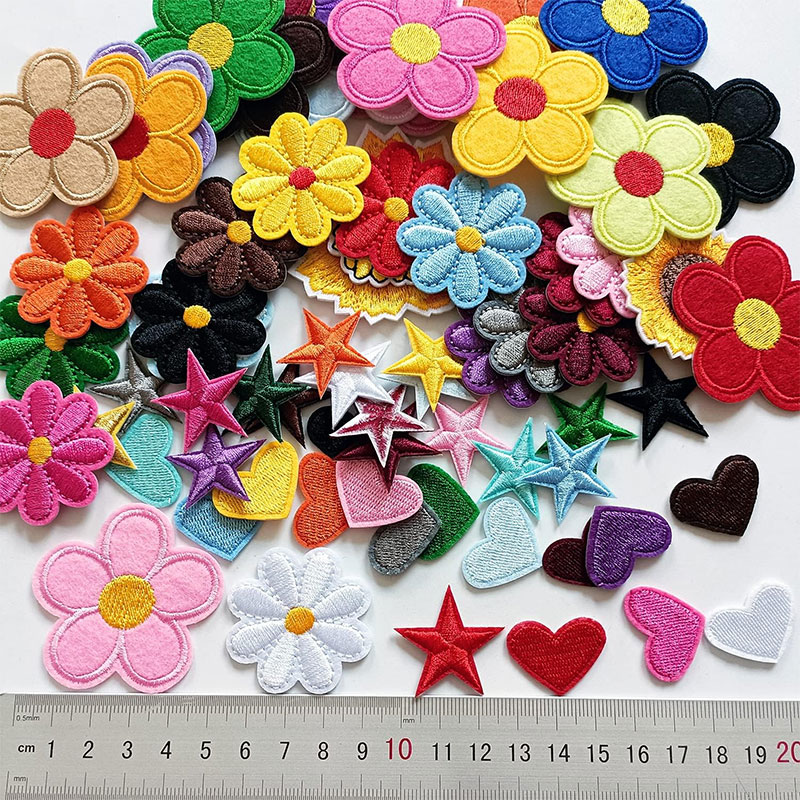 2-10Pcs Flower Iron on Patches - Embroidery Daisy Flower incelemesi ve fiyatı