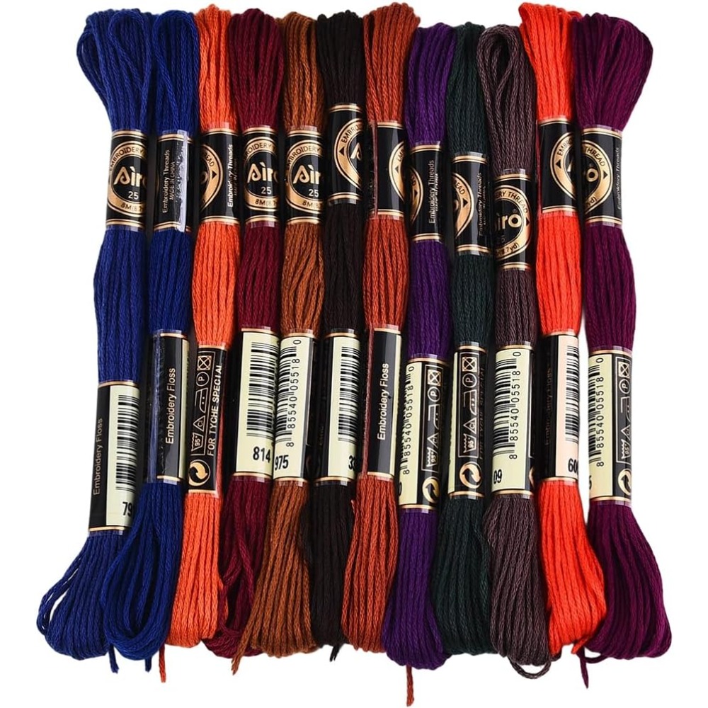 12 Skeins 6 Strands Hand Varie - Embroidery Floss incelemesi ve fiyatı