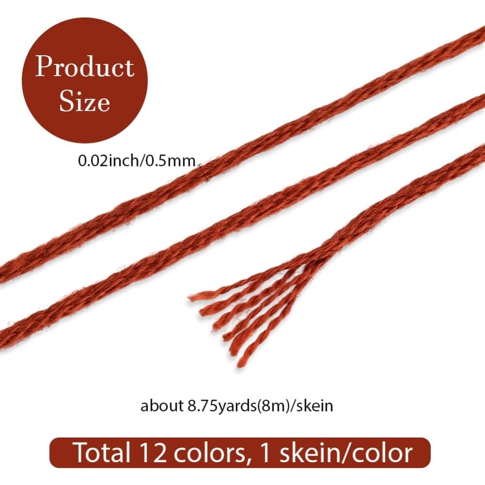 12 Skeins 6 Strands Hand Varie - Embroidery Floss incelemesi ve fiyatı