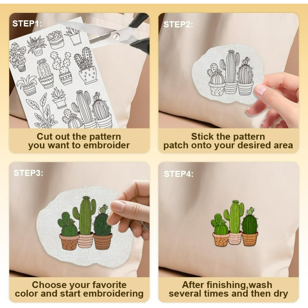 30Pcs Bonsai Cactus Embroidery - Embroidery Pattern incelemesi ve fiyatı