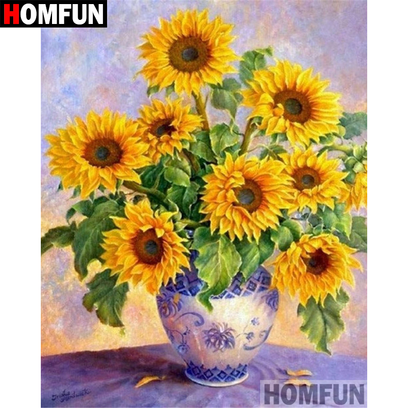 HOMFUN 5D DIY Diamond Painting - Embroidery Yellow Flower incelemesi ve fiyatı