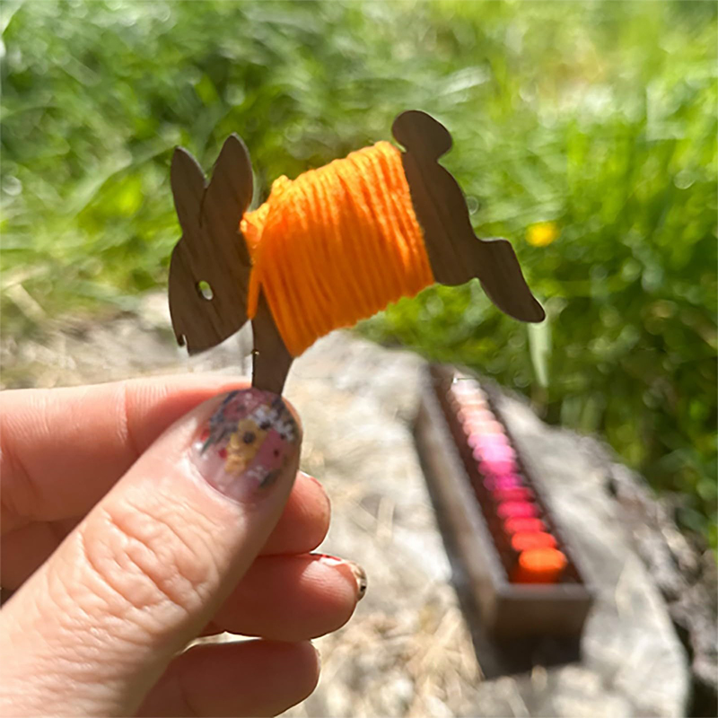 Wooden Animal Sheep Cat Bobbin - Embroidery Floss incelemesi ve fiyatı