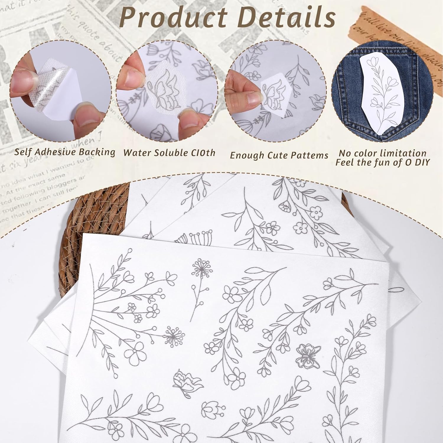 Stick & Stitch Water Soluble E - Embroidery Daisy incelemesi ve fiyatı