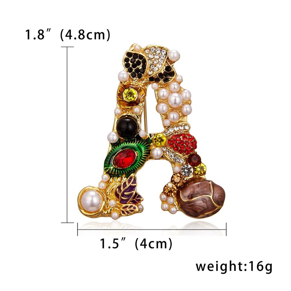 Fashion Enamel Pearl Rhineston - Embroidery Letter M incelemesi ve fiyatı