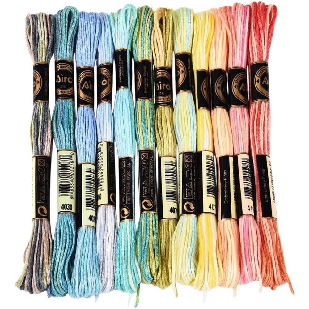 12 Skeins 105 Yards 6 Ply Vari - Embroidery Floss incelemesi ve fiyatı