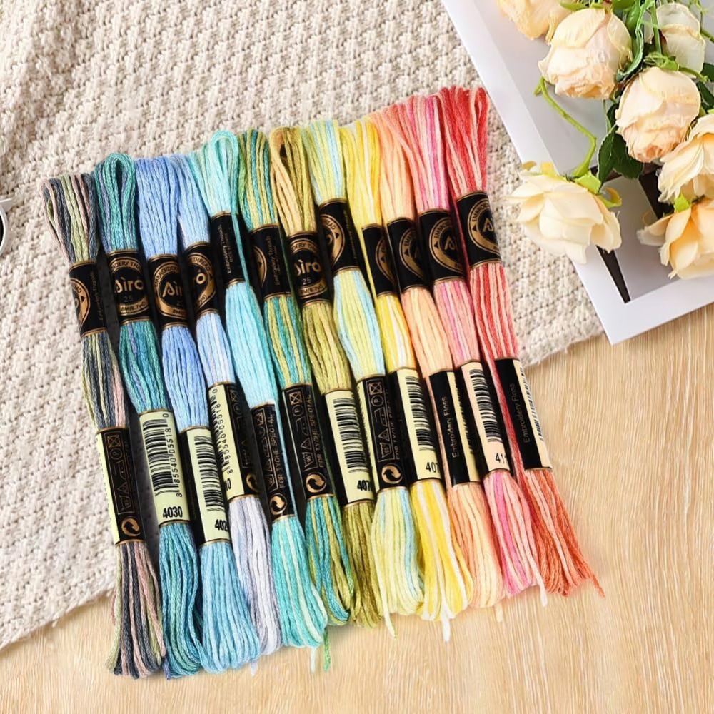 12 Skeins 105 Yards 6 Ply Vari - Embroidery Floss incelemesi ve fiyatı