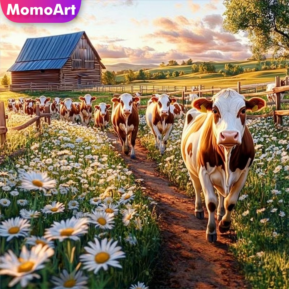 Momoart Diamond Embroidery Cat - Embroidery Daisy Flower incelemesi ve fiyatı