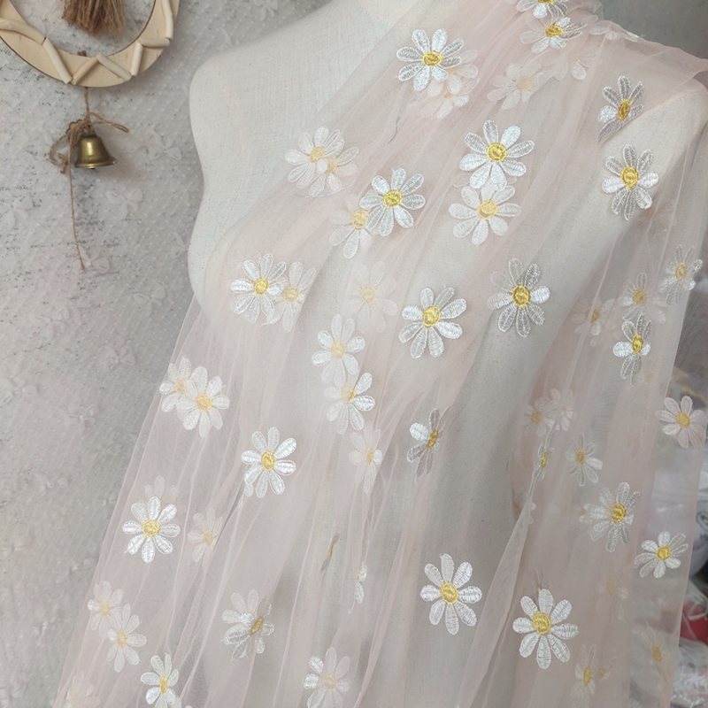 150cm Wide Daisy Embroidery La - Embroidery Daisy Flower incelemesi ve fiyatı