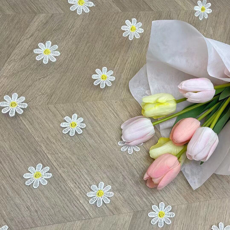 150cm Wide Daisy Embroidery La - Embroidery Daisy Flower incelemesi ve fiyatı