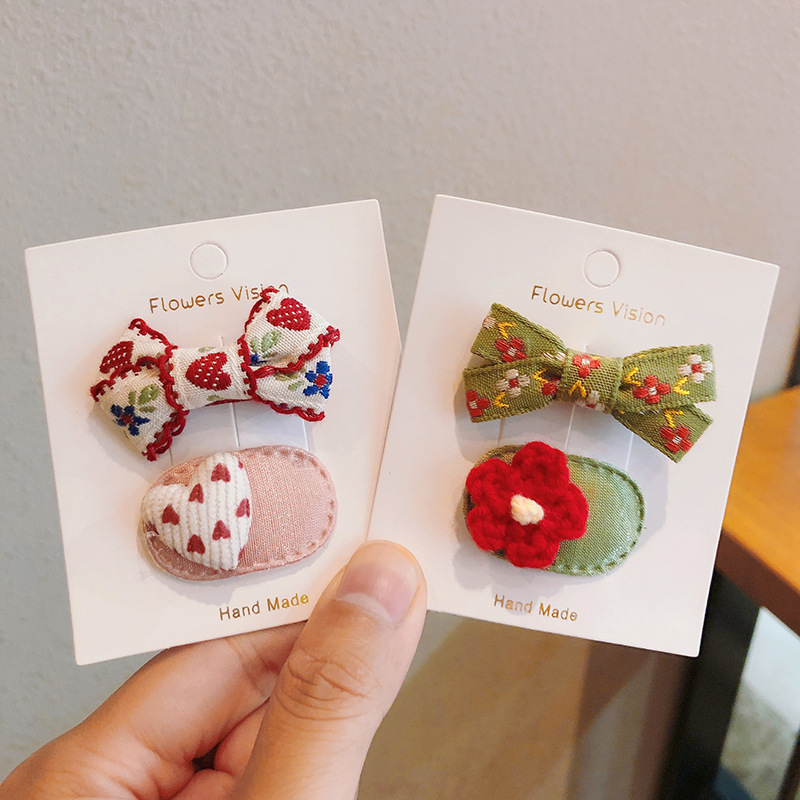 2pcs/lot Children Hair Pins Fl - Embroidery Love incelemesi ve fiyatı
