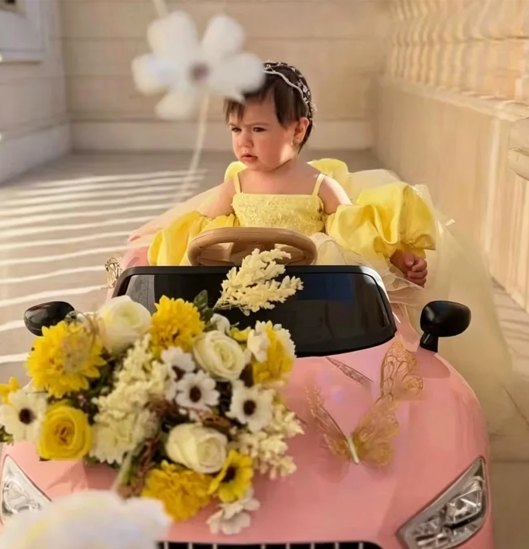 Cute Yellow Flower Girl Dresse - Embroidery Yellow Flower incelemesi ve fiyatı