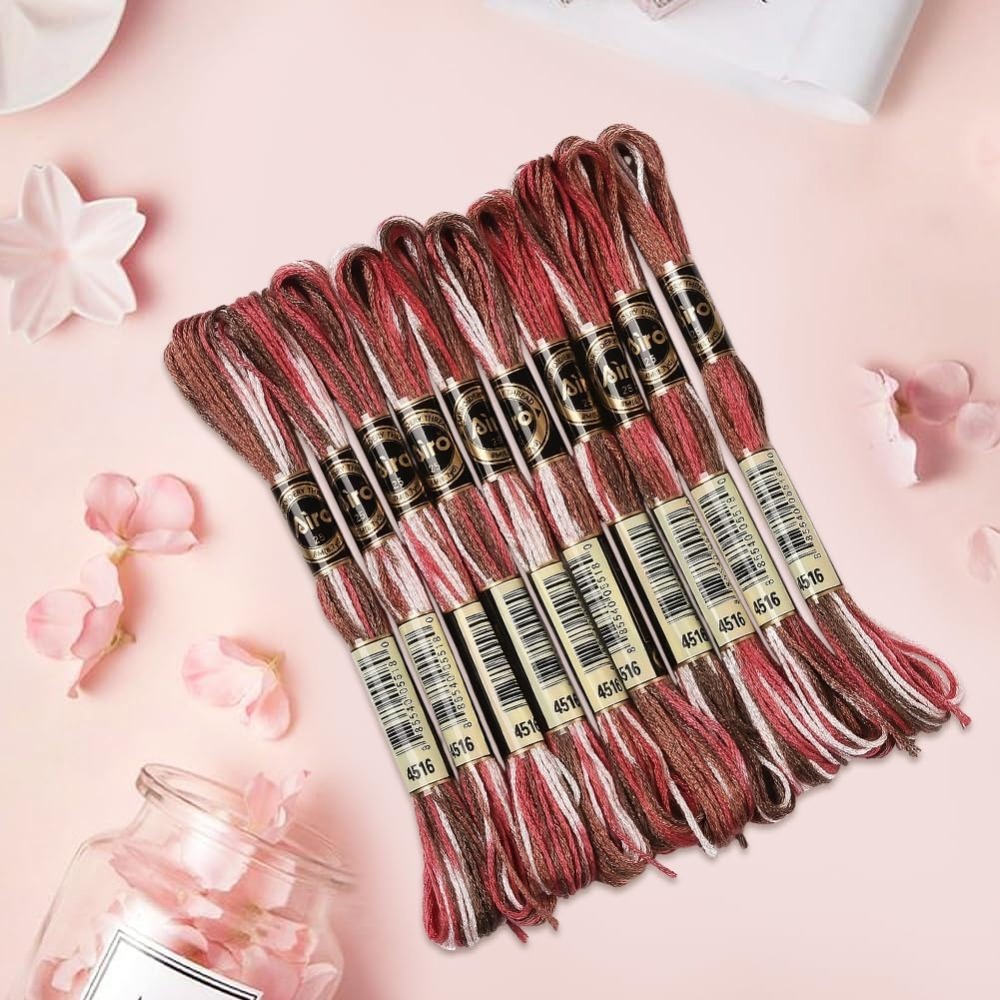 10 Skeins 6 Strands Red Embroi - Embroidery Floss incelemesi ve fiyatı