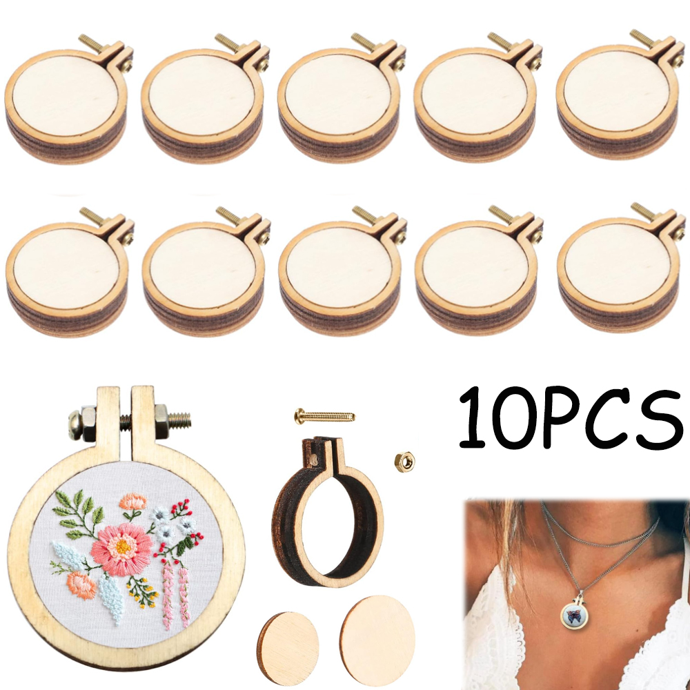 10Pcs/Set Wooden Mini Embroide - Embroidery X Stitch incelemesi ve fiyatı
