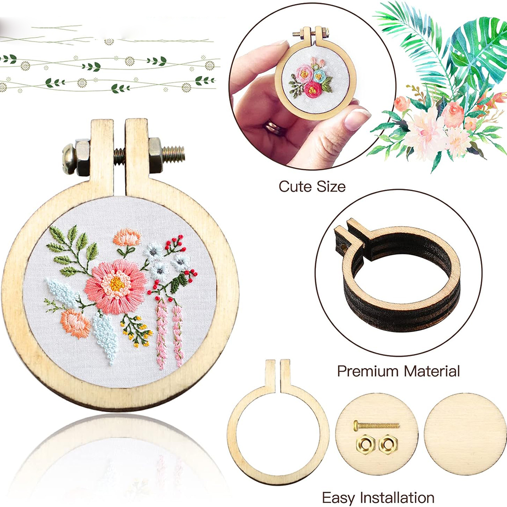 10Pcs/Set Wooden Mini Embroide - Embroidery X Stitch incelemesi ve fiyatı