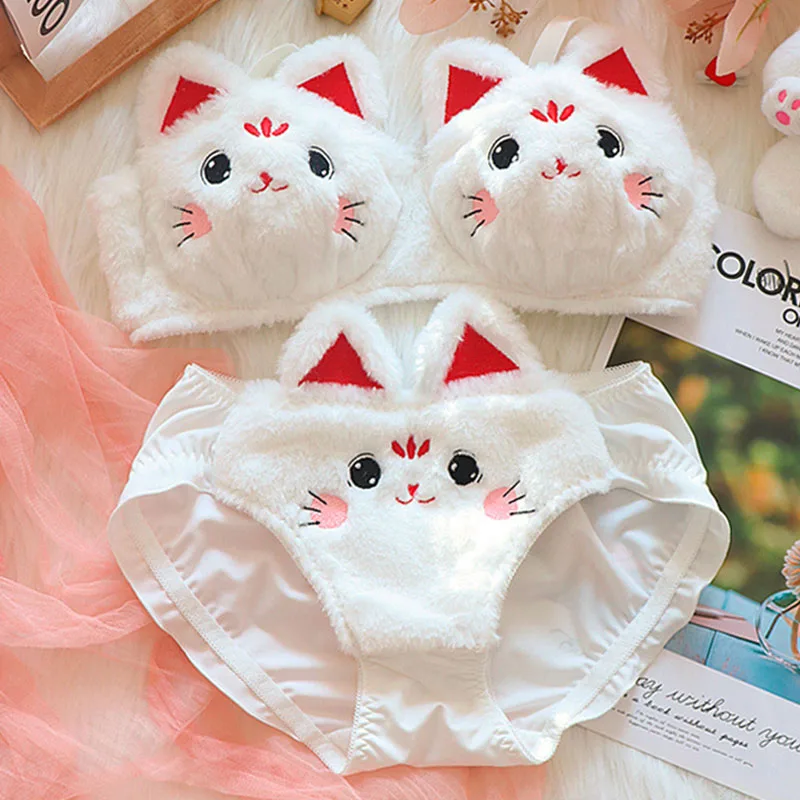 Japan Kawaii Plush Women Bra B - Embroidery Love incelemesi ve fiyatı