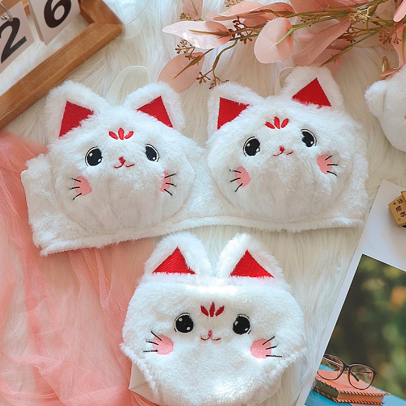 Japan Kawaii Plush Women Bra B - Embroidery Love incelemesi ve fiyatı