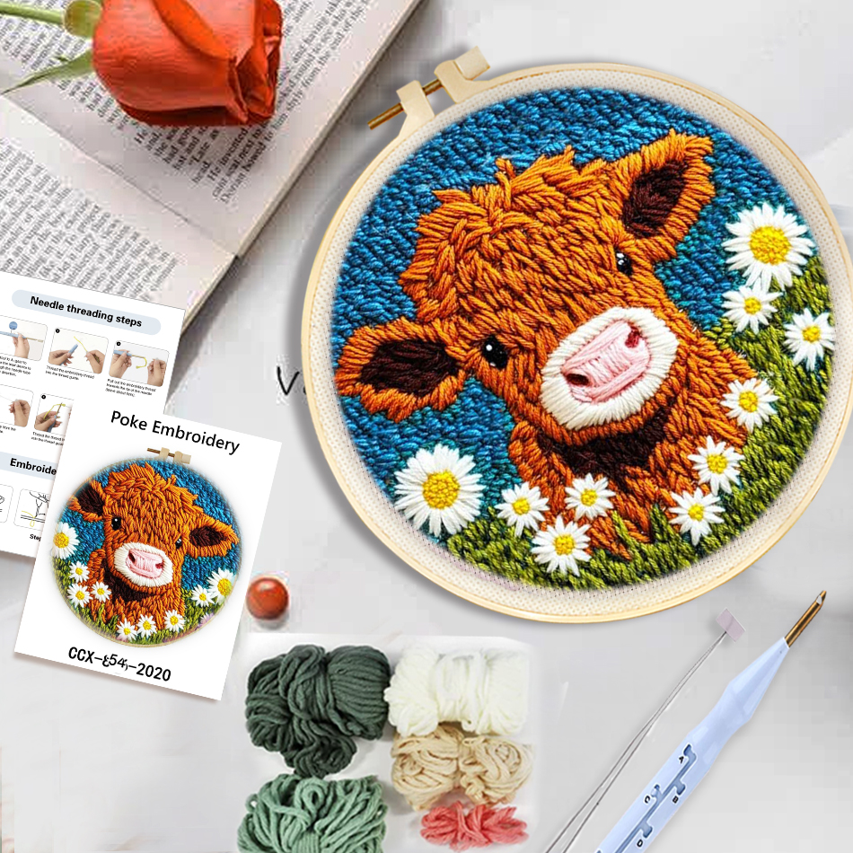 DIY Punch Needle Embroidery Ki - Embroidery Daisy Flower incelemesi ve fiyatı