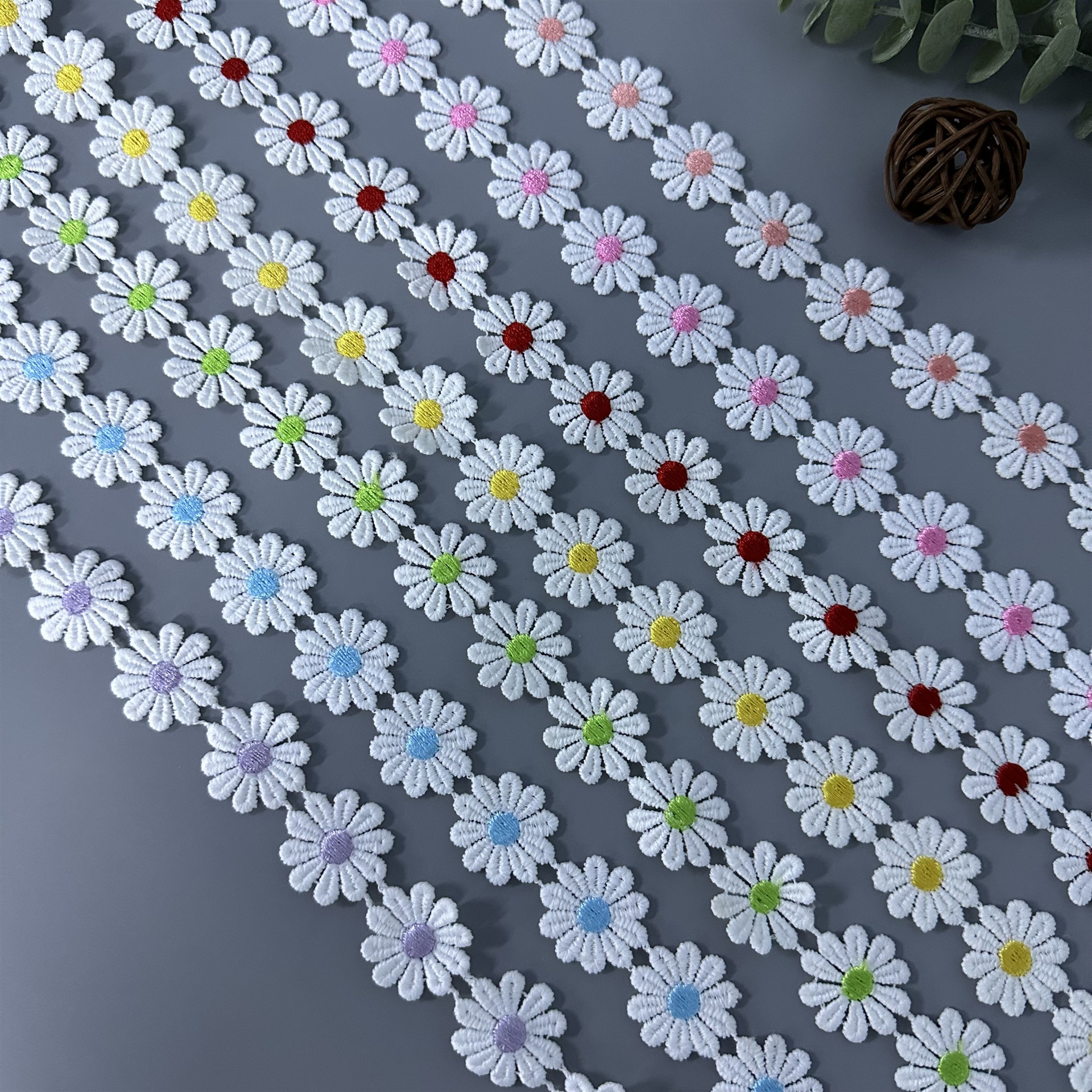 Daisy Lace Sunflower Wedding D - Embroidery Daisy Flower incelemesi ve fiyatı