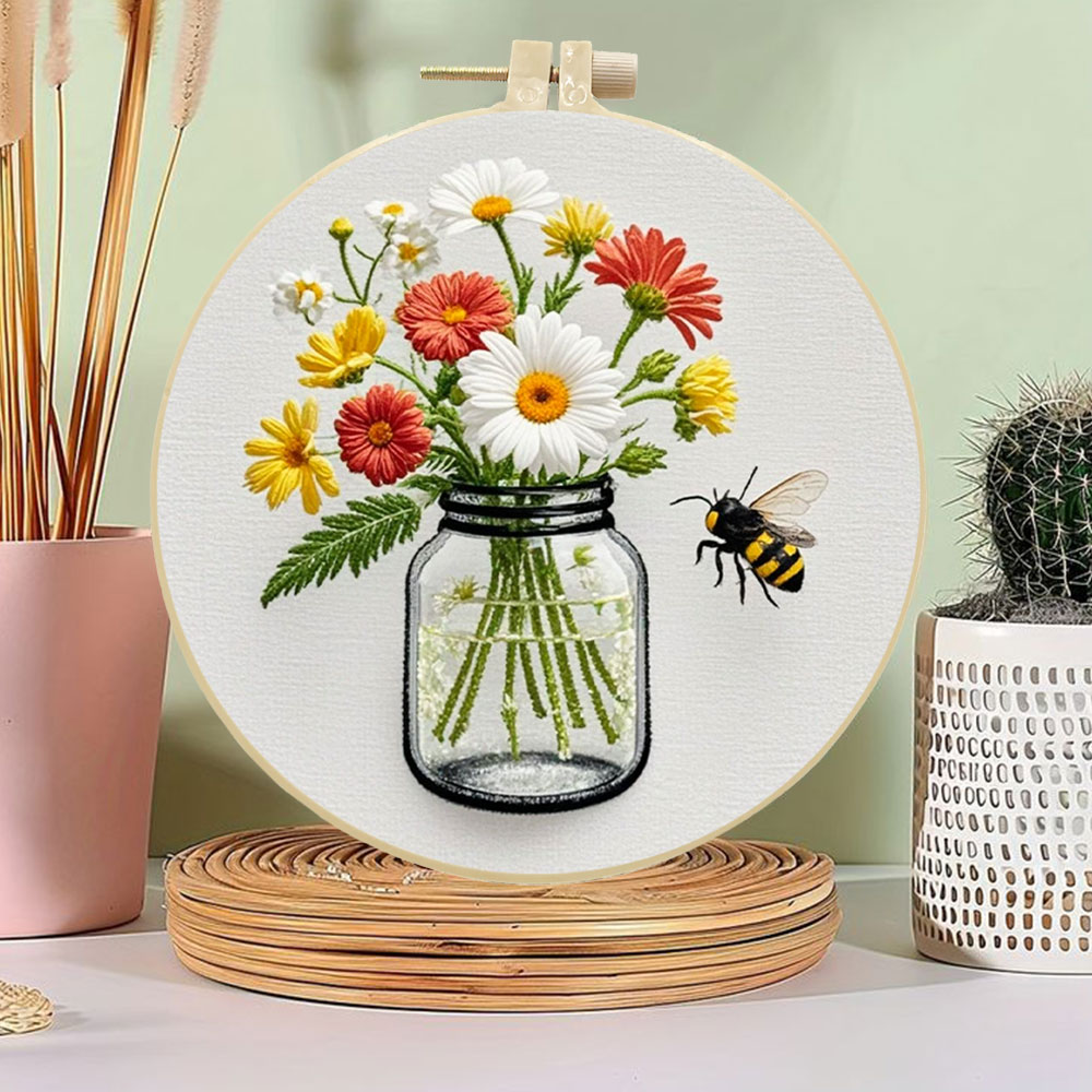 1PCS Diy Embroidery Kits Daisy - Embroidery Daisy Flower incelemesi ve fiyatı