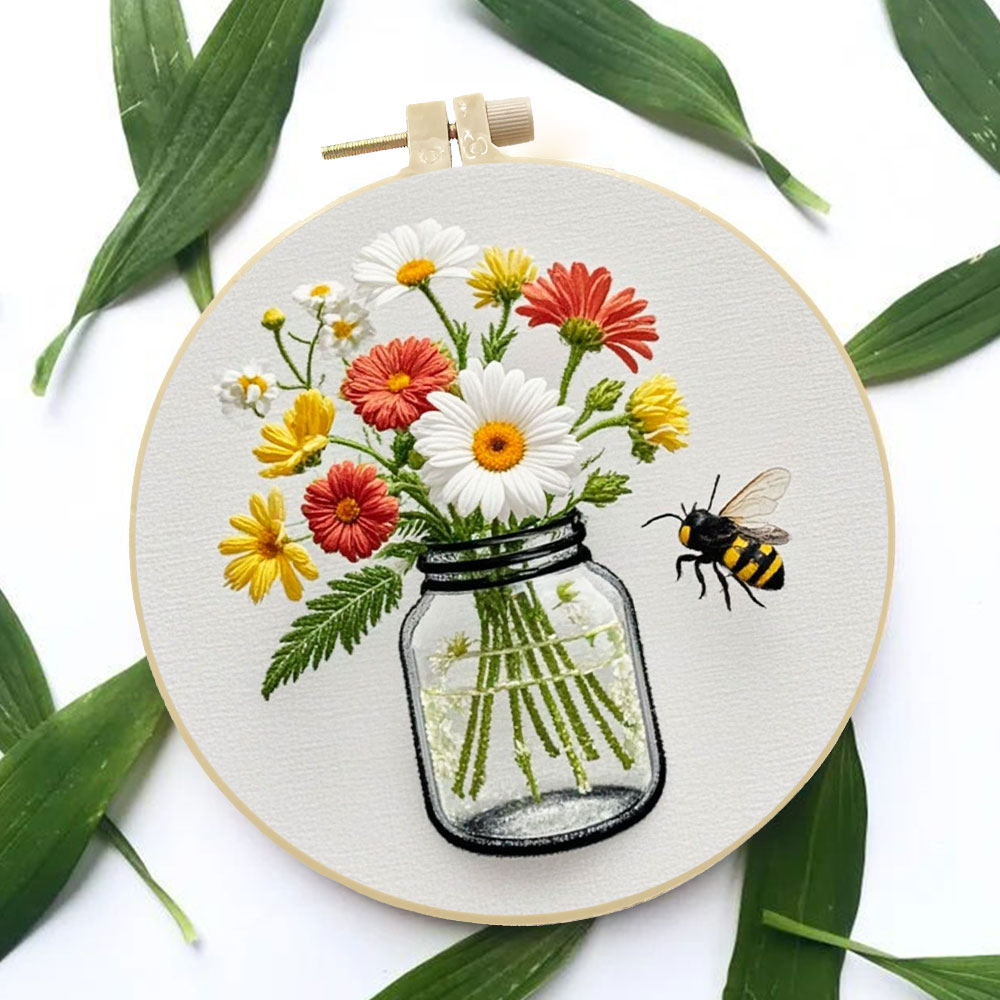 1PCS Diy Embroidery Kits Daisy - Embroidery Daisy Flower incelemesi ve fiyatı