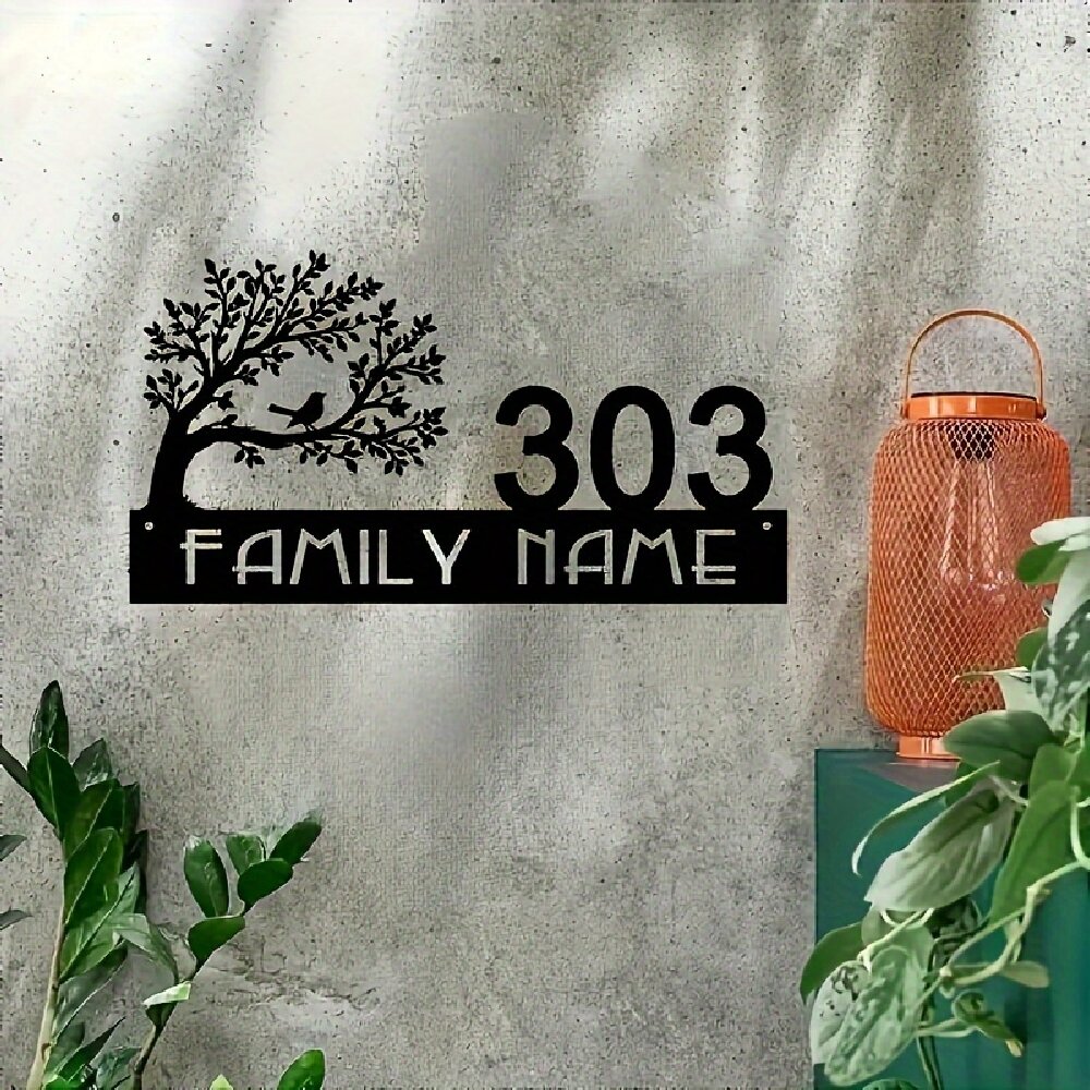Custom Metal Address Sign with - Embroidery Garden incelemesi ve fiyatı
