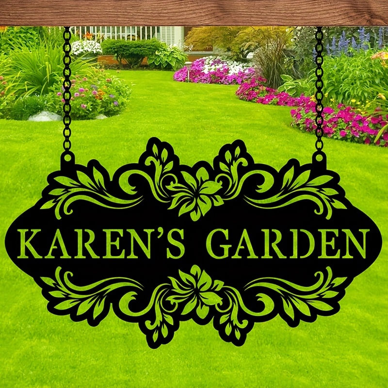 Custom Metal Art Sign with Nam - Embroidery Garden incelemesi ve fiyatı