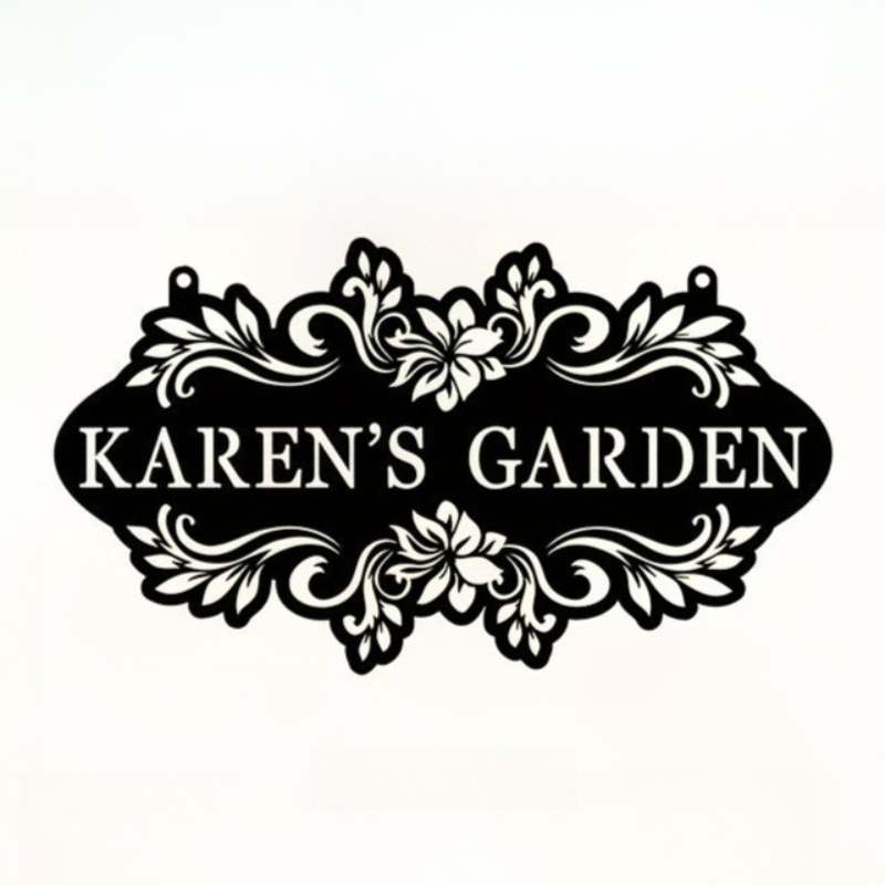 Custom Metal Art Sign with Nam - Embroidery Garden incelemesi ve fiyatı
