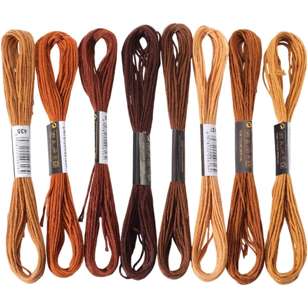 8 Skeins 6 Strands Brown Embro - Embroidery Floss incelemesi ve fiyatı