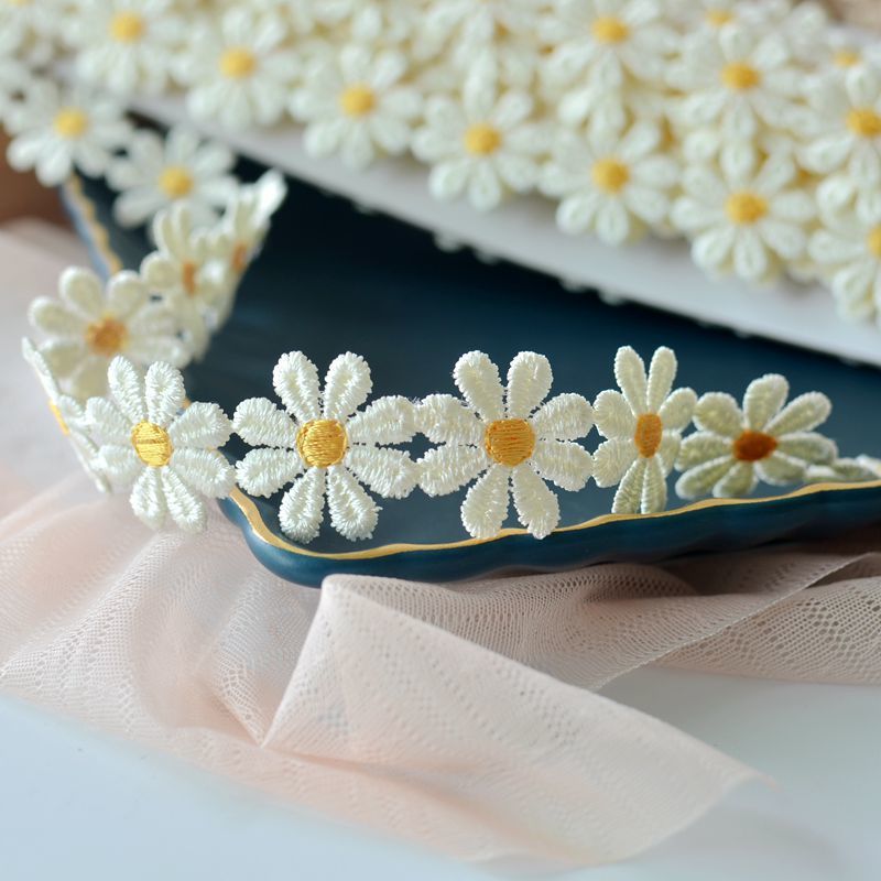 2.5CM Daisy Lace Fabric Wide B - Embroidery Daisy Flower incelemesi ve fiyatı