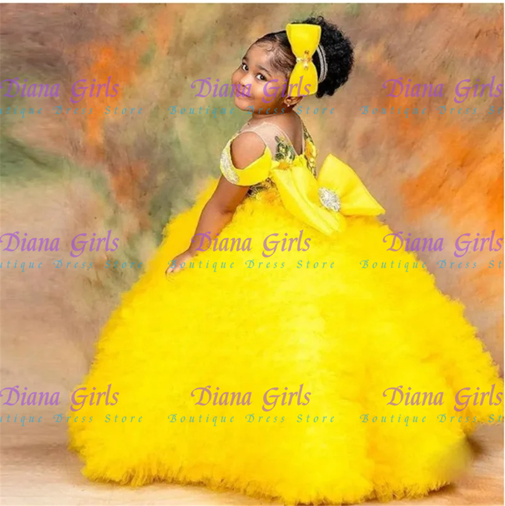 Lovely Yellow Flower Girls Dre - Embroidery Yellow Flower incelemesi ve fiyatı