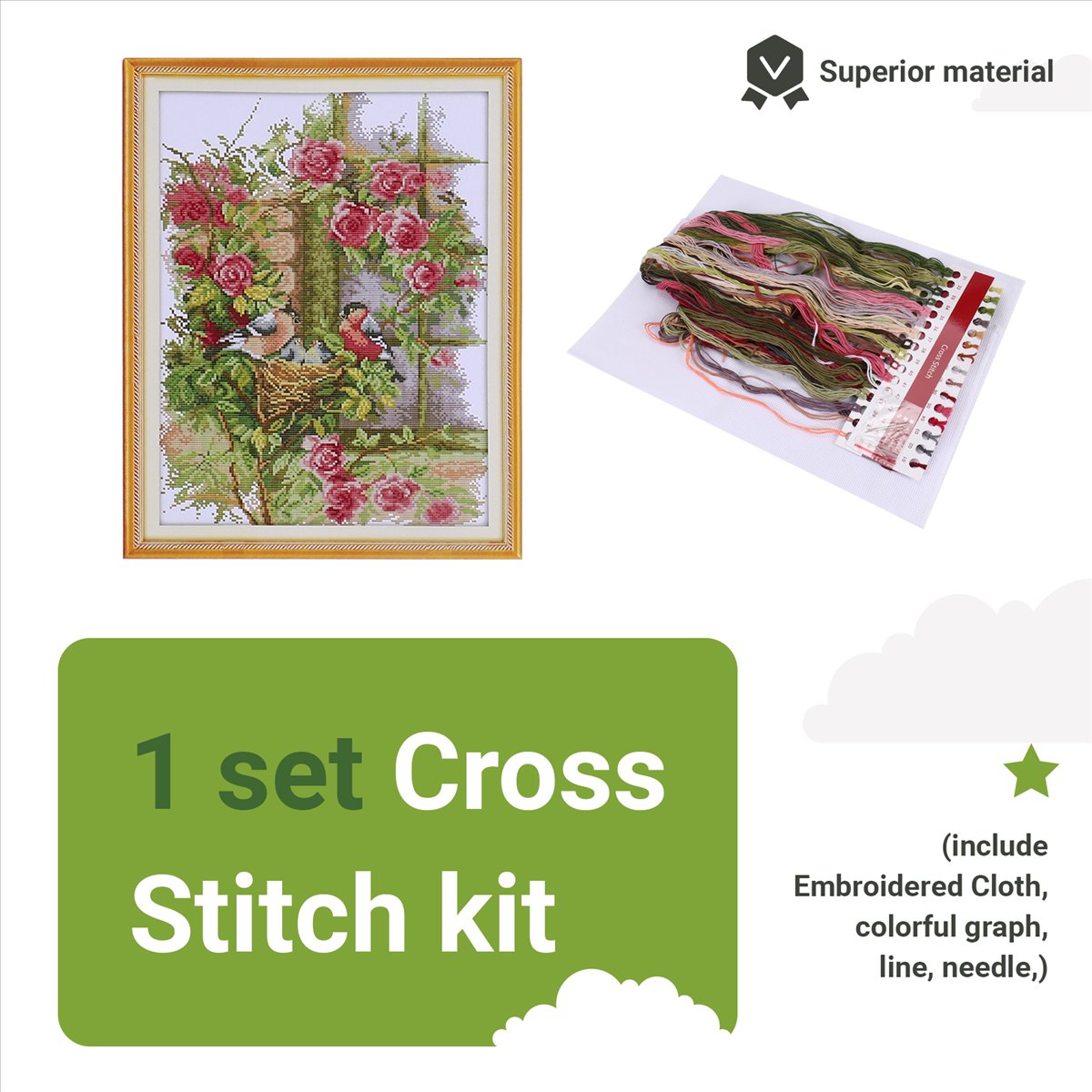 DIY Handmade Needlework Set Em - Embroidery Pattern incelemesi ve fiyatı