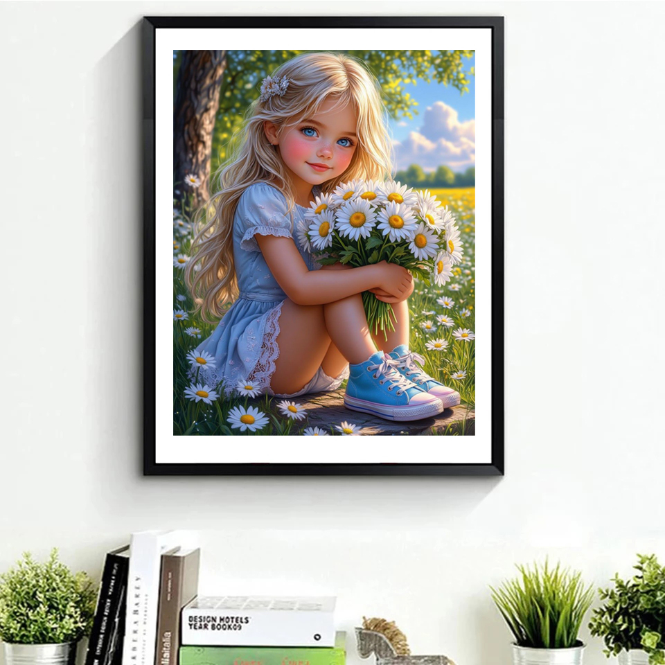 Frameless,5D DIY Diamond Paint - Embroidery Daisy incelemesi ve fiyatı