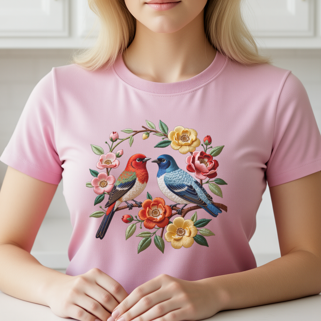 1 Piece of Bird Pattern Clothi - Embroidery Pattern incelemesi ve fiyatı