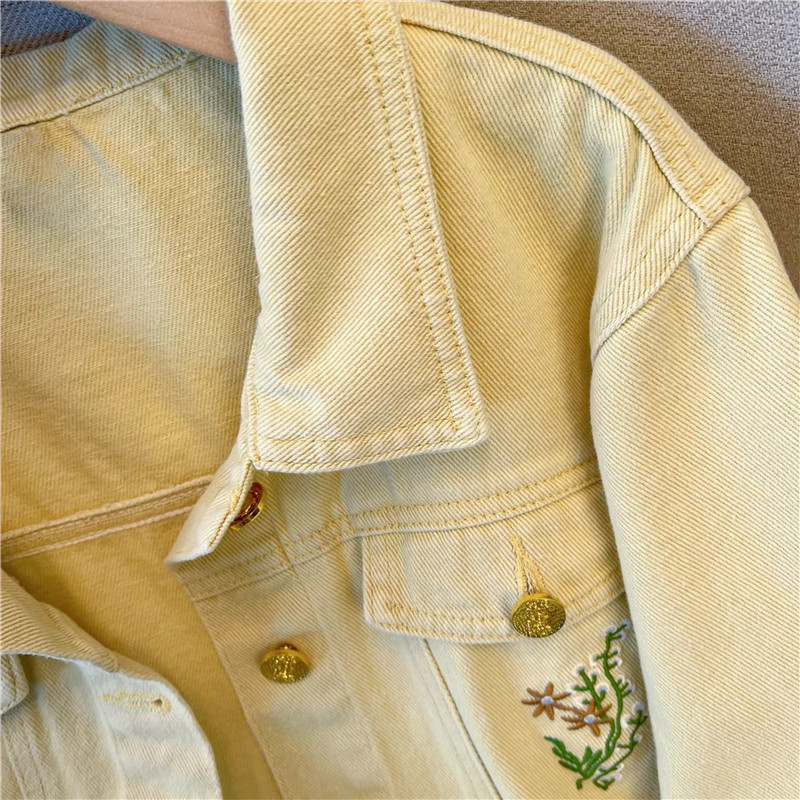 Korean Vintage Flower Embroide - Embroidery Yellow Flower incelemesi ve fiyatı