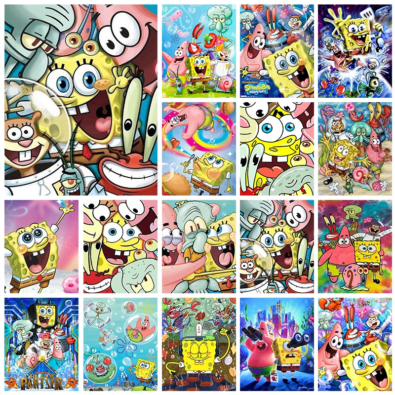 Handmade DIY SpongeBob Diamond - Embroidery Painting incelemesi ve fiyatı
