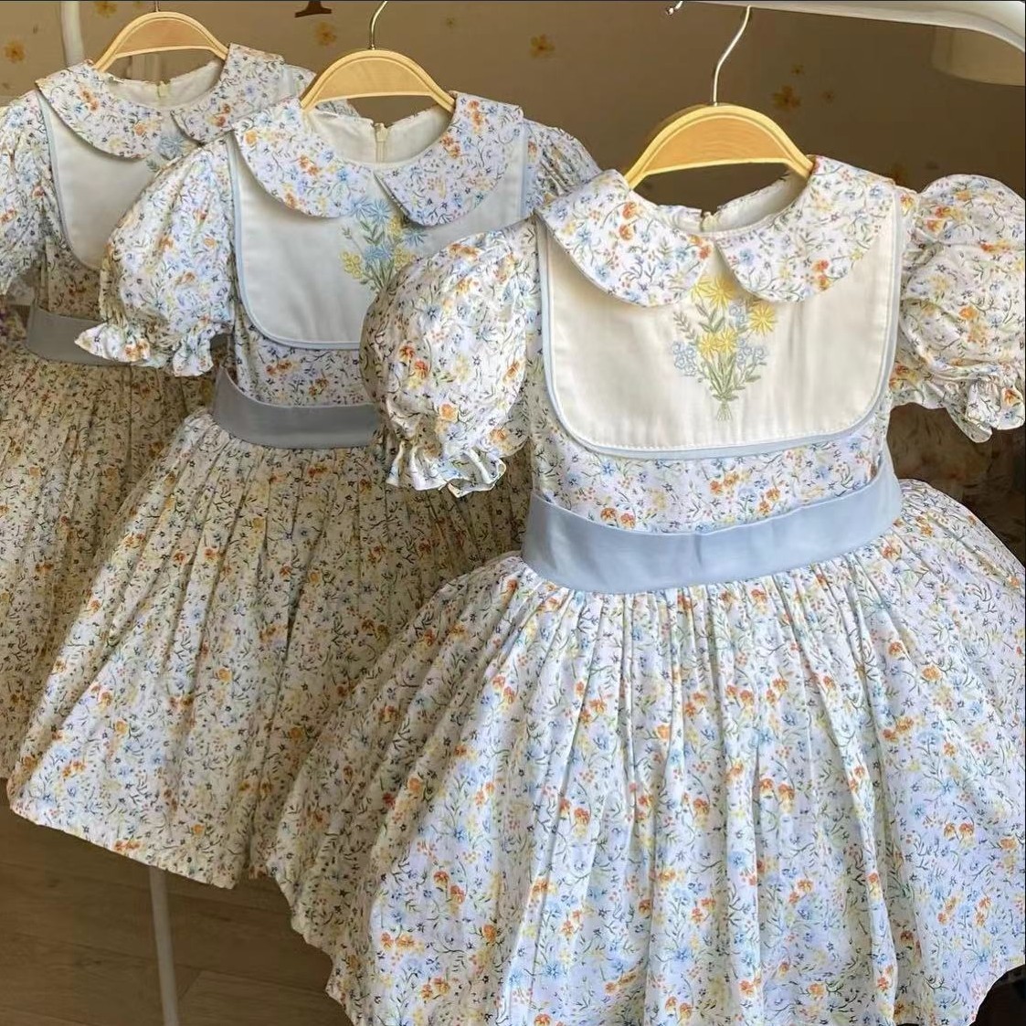 0-12Y Baby Girl Summer Flower  - Embroidery Yellow Flower incelemesi ve fiyatı
