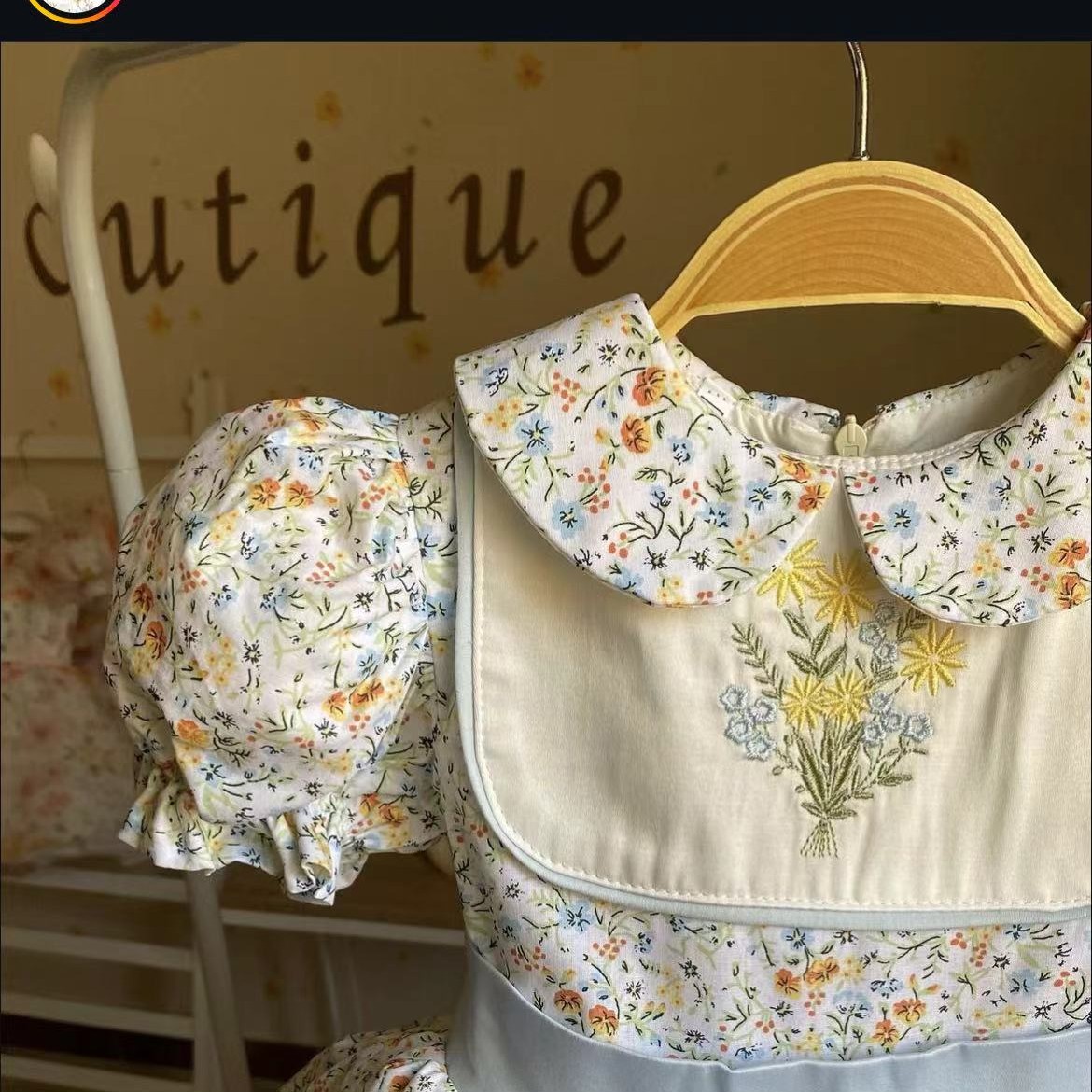 0-12Y Baby Girl Summer Flower  - Embroidery Yellow Flower incelemesi ve fiyatı