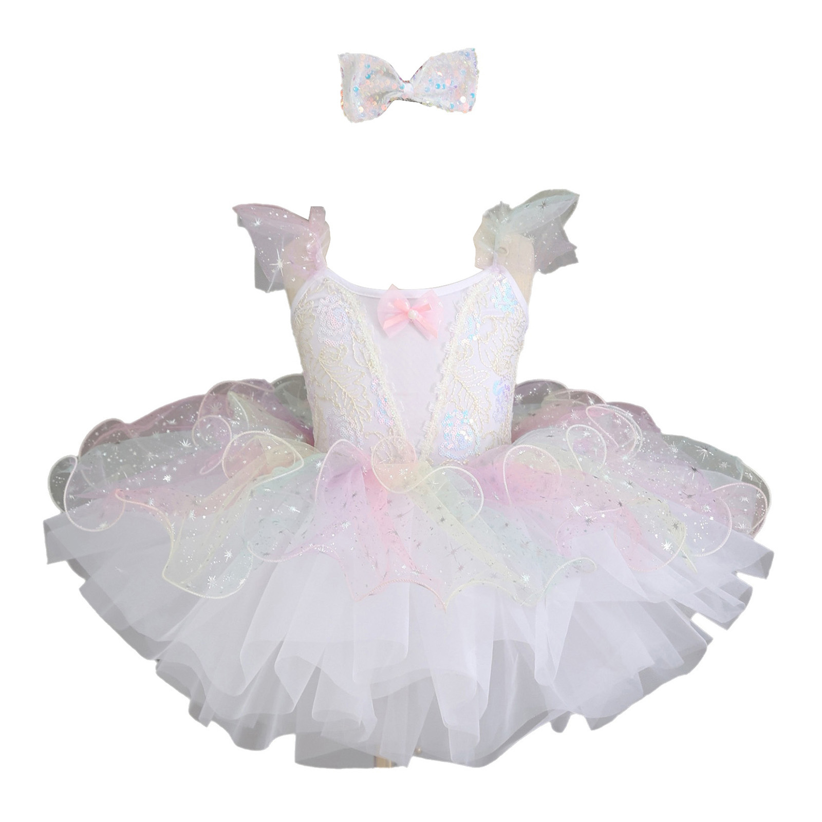 Kids Girls Ballet Dance Dress  - Embroidery Jersey incelemesi ve fiyatı