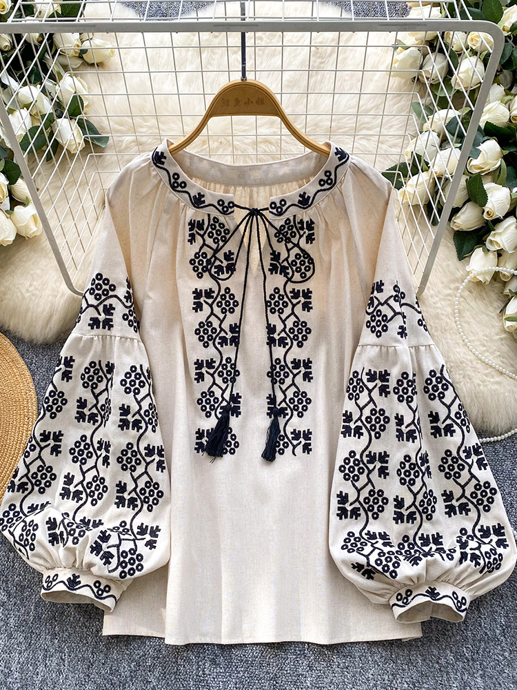 Women embroidered blouse autum - Embroidery Jersey incelemesi ve fiyatı