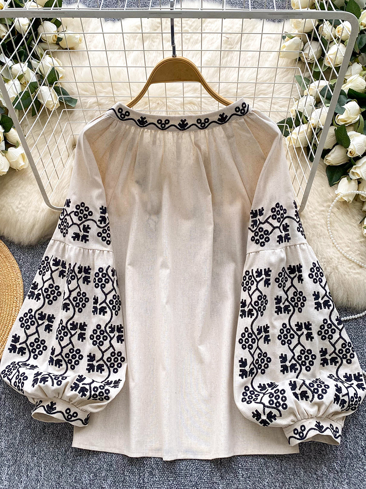 Women embroidered blouse autum - Embroidery Jersey incelemesi ve fiyatı