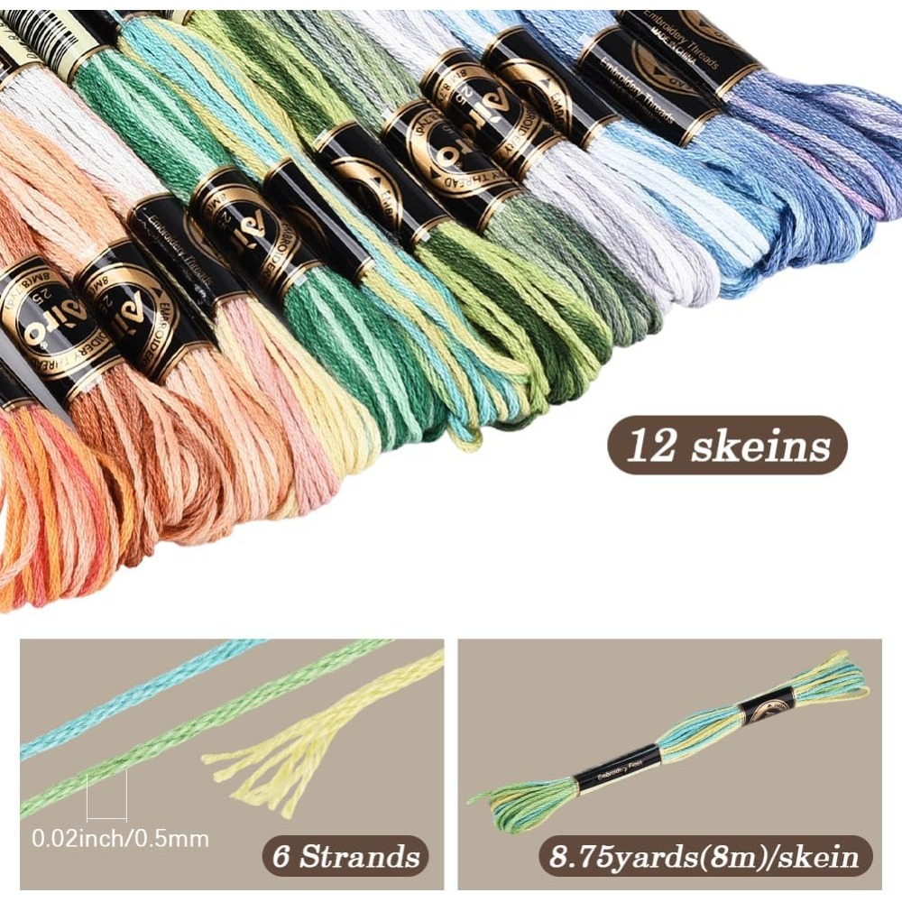 12 Skeins 105 Yards Cross Stit - Embroidery Floss incelemesi ve fiyatı