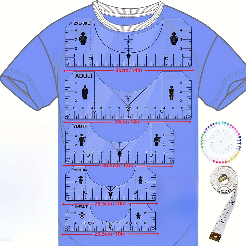 7Pcs T-Shirt Alignment Ruler T - Embroidery Hub incelemesi ve fiyatı